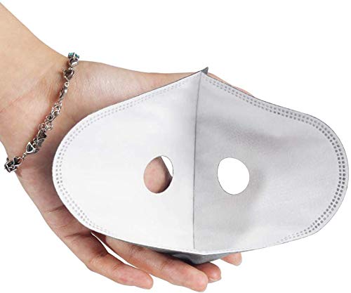 [Australia] - 30 Pcs Activated Carbon Face Filters Anti Dust Replacements Parts for Most Sport Bicycle Cycling Mask Filters with 8 Exhaust Breathing Valves Replacement 