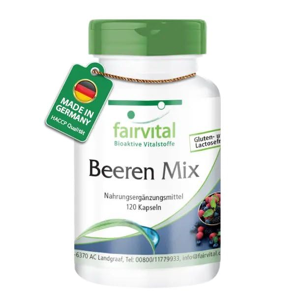 [Australia] - Fairvital | Berry Mix - 120 capsules - antioxidant capsules - HIGH DOSE - VEGAN - 8 berries with spirulina 