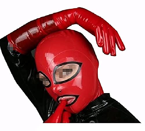 MFMYEE Latex Mask Rubber SM Fetish Bondage Mask Erotic Cosplay Mask Latex Lovers Hood