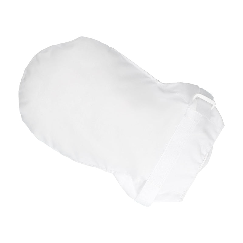 Adults Dementia Restraint Gloves Waterproof Padding Wrist Strap Braces Security Mitten for Dementia Patients Elderly Safety Hand Gloves Injury Protector Autism Finger Control Anti Scratch Mitts White