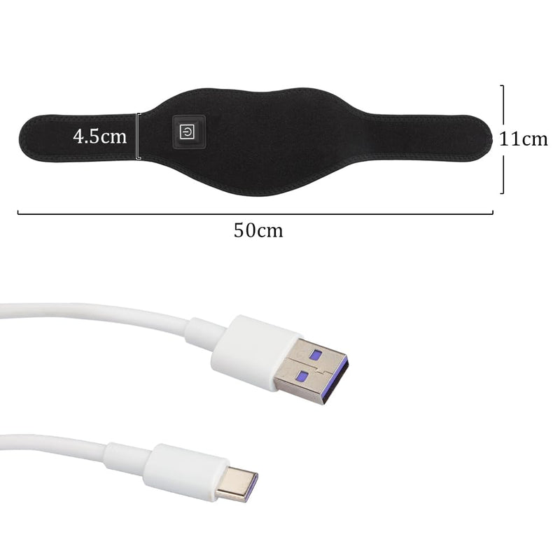 USB Neck Brace Heating Pad Electric Heated Neck Strap Wrap Rechargeable Protector Warmer for Soreness Stiffness