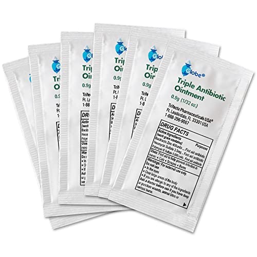 [Australia] - Globe (144 Packets Triple Antibiotic Ointment 0.9g, Single Packet, First Aid Ointment for Minor Scratches and Wounds and Prevents Infection, Compare to The Active Ingredients of Leading Brand. 144 Count (Pack of 1) 