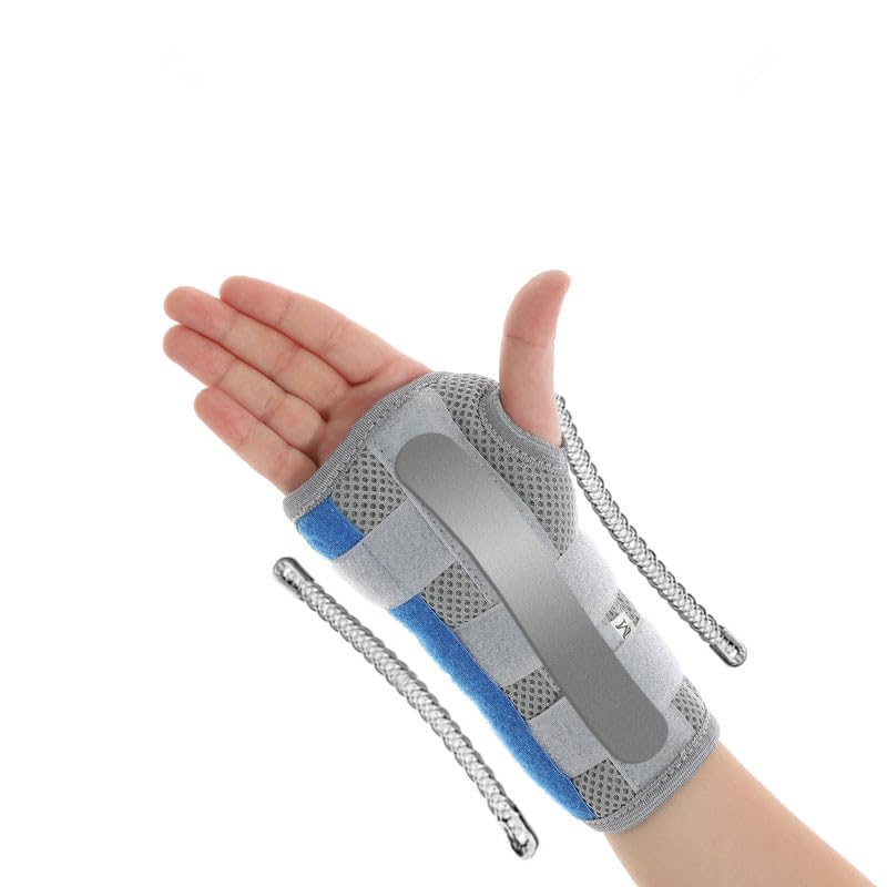 [Australia] - Kids Wrist Support Immobilizer Pediatric Wrist Brace Night Support With Splint To Aid Sprains Strains Support Tendonitis Carpal Tunnel Juvenile Arthritis (Right hand, Large) Right hand Large:7in 