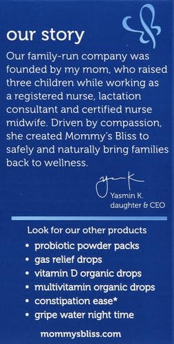 [Australia] - Mommy's Bliss Baby Probiotic Drops + Vitamin D, Supports Digestive Health and Immunity, 400IU Vitamin D for Healthy Bone Development, Newborns +, Flavorless, 0.34 Fl Oz (30 Servings) 
