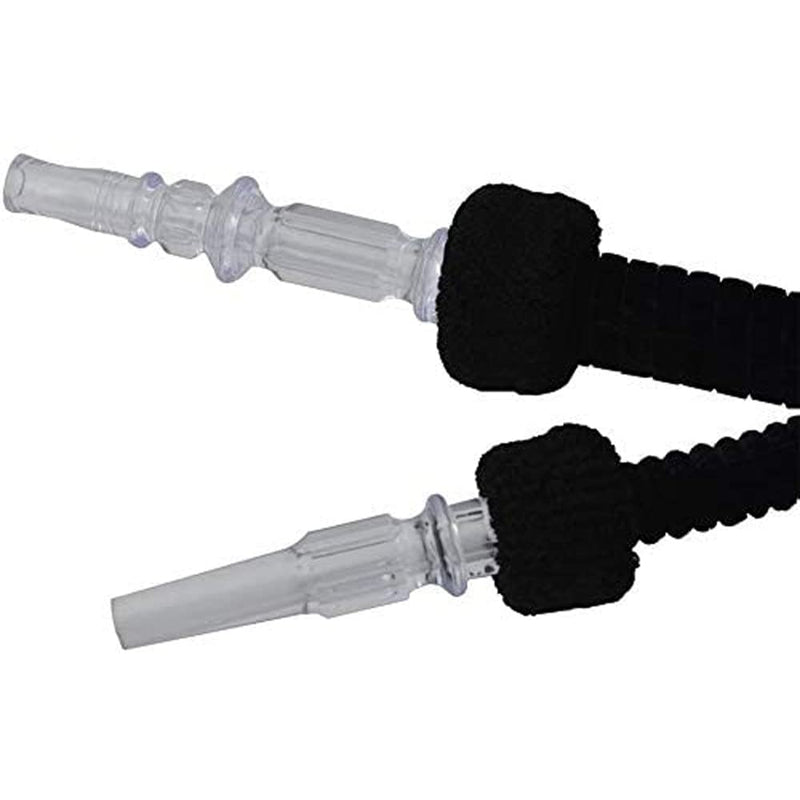 [Australia] - Hookah Hose Shisha Hose Washable Plush Hookah Pipe 6ft with Mini Ice Bag Detachable Mouth Tip Smoke Hose Hookah Shisha Pipe for Hookah Accessories (Black) Black 