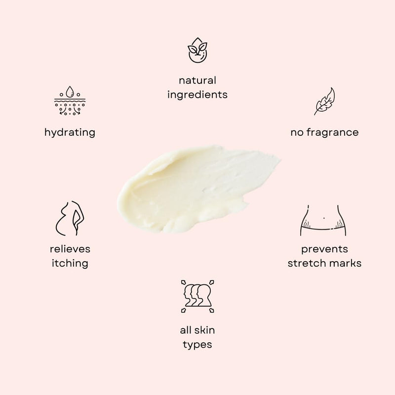 [Australia] - Irene Organics Organic Belly Butter for Pregnancy Stretch Mark Prevention and Treatment Award Winning Anti Stretch Mark Tummy Balm For Pregnancy and Postpartum 8oz - Hydrating Bump Cream Belly Balm 8 Ounce 