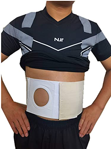 [Australia] - Unisex Ostomy Abdominal Binder (Opening 3.14) Ostomy Belt Hernia Colostomy Belt Colostomy Bag Support Stoma Support Wrap (M: 37.40-41.34 inches), M: 37.40-41.34 Inch 