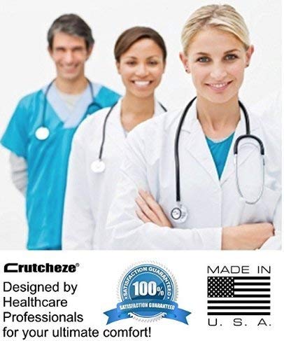 [Australia] - Crutcheze Premium USA Made Crutch Pad and Hand Grip Covers | Comfortable Underarm Padding Washable Breathable Moisture Wicking Odor Reducing- Accessories for Adult & Youth Crutches (Black) Black 