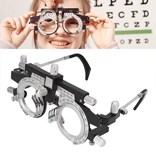 [Australia] - Asixxsix Adjustable Test Frame, Optical Optical Test Lens Frame, Lightweight Alloy Optometry Frame, Eye Optometry Optician PD 48-80mm, Adjustable Temple Length and 
