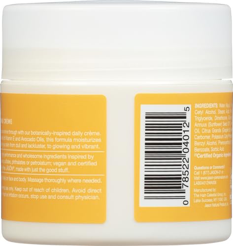 JASON Vitamin E Antioxidant Intensive Crème Face & Body Moisturization,25,000 IU Body Cream Moisturizer,4 Fluid Ounces,(Pack of 2) 4 Ounce (Pack of 2)