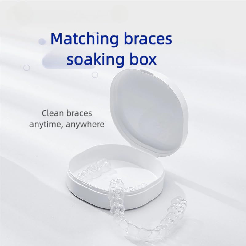 YANDY Braces Cleaning Foam,Cleaner Compatible Invisible and All Clear Aligners & Retainers,Fights Bad Breath,Comes with soaking box-70ml