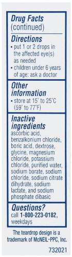 Visine Dry Eye Relief Lubricant Eye Drops with Polyethylene Glycol 400 to Moisturize and Soothe Irritated, Gritty and Dry Eyes, Designed to Work Like Real Tears, 0.5 fl. oz 0.5 Fl Oz (Pack of 1)