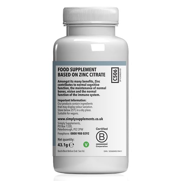 Zinc 15mg Tablets | Contributes to Normal Fertility, Hair, and Immune System Function | Potent One-a-Day Formula | 360 Tablets = 12 Months' Supply | Manufactured in The UK to GMP Standards Unflavoured 180 count (Pack of 2)