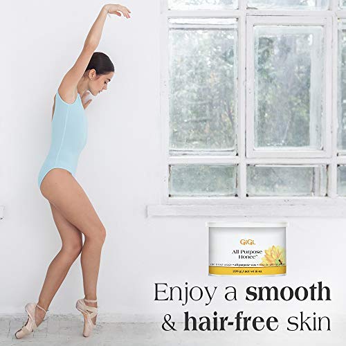 GiGi All Purpose Honee Wax - Hair Removal Wax for Face, Body & Brazilian Waxing with Beeswax Formula, 8 oz 8 Ounce (Pack of 1)