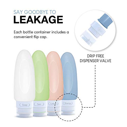 Large Packing Cubes + Leak Proof Travel Bottles