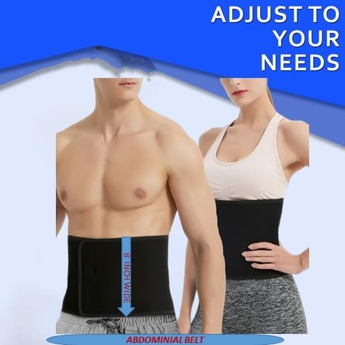 [Australia] - Premium Abdominal Binder Hernia Support Belt | Adjustable Compression Belt for Post-Surgery Recovery, Back & Abdominal Support | Breathable & Lightweight Waist Binder for Men & Women - Free Size 