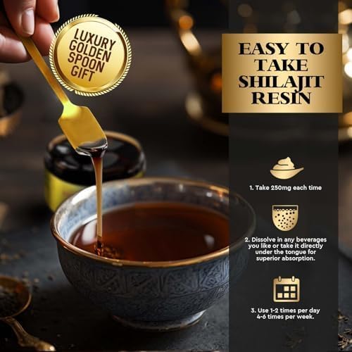 [Australia] - Shilajit, Organic Shilajit from the Himalayas, Highly Effective Shilajit Original, with 85+ trace elements & fulvic acid, improving general health, 50ML Gold 