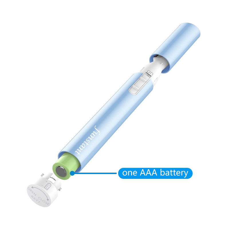 [Australia] - Funstant Precision Eyebrow Razor Battery Operated Eyebrow Trimmer for Face, Electric Facial Hair Trimmer for Women with Comb for Chin and Neck, No Pulling, Painless 