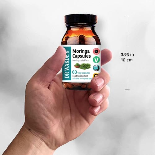 DR WAKDE'S Moringa Capsules (Moringa oleifera) - 60 Veg Caps | Superfood & Nutritional Support* | Vegan, Plant-Based, All Natural
