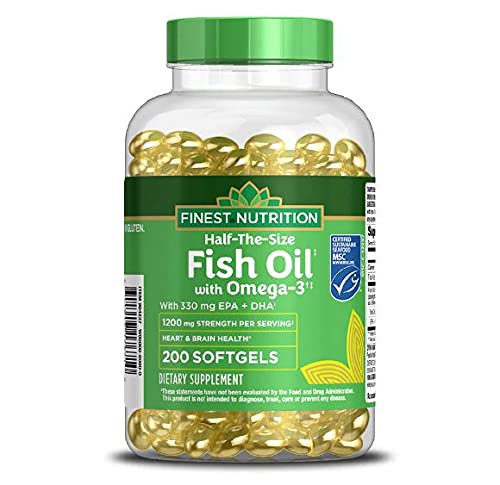 [Australia] - Walgreens (Formerly Finest Nutrition) Half-The-Size Fish Oil 1200 mg Softgels 200.0ea 