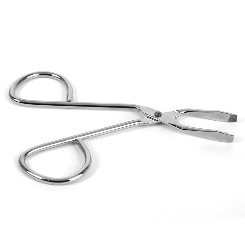[Australia] - 1Pc Eyebrow Tweezers Stainless Steel Tweezers Clip with Scissors Shaped Eyebrow Straignt Tweezers Clip Flat Tip Tweezers for Hair Plucker (Silver) 