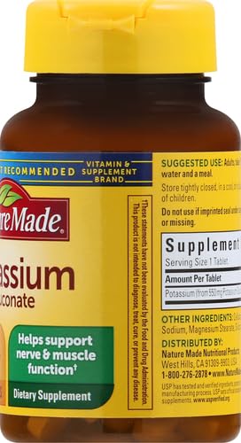 [Australia] - Nature Made Potassium Gluconate 550 mg, Dietary Supplement for Heart Health Support, 100 Tablets, 100 Day Supply 100 Count (Pack of 1) 