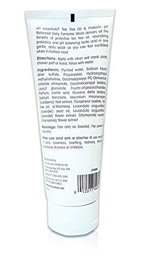 [Australia] - vH essentials Intimate Feminine Wash - pH Balanced with Tea Tree Oil, Cranberry, Prebiotics, Lavender, and Chamomile- 6 Fluid Ounce (3) 