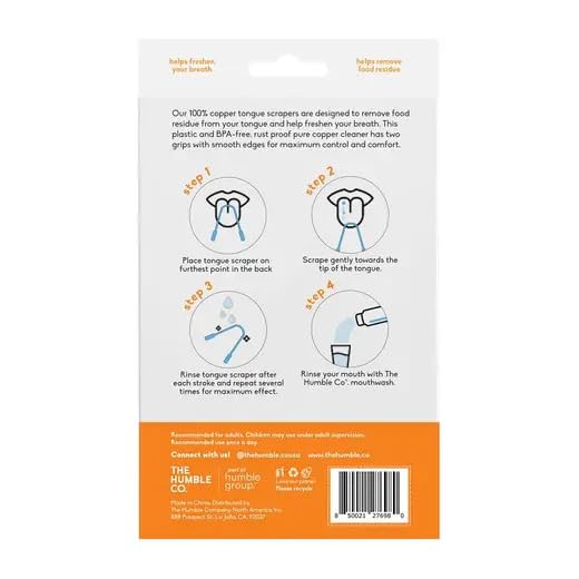 [Australia] - The Humble Co. Copper Tongue Scraper ‚Äì 100% Copper Tongue Cleaner, For Superior Oral Care, Dental Hygiene and Tongue Cleaning, Helps Eliminate Bad Breath, BPA Free (2pk) 