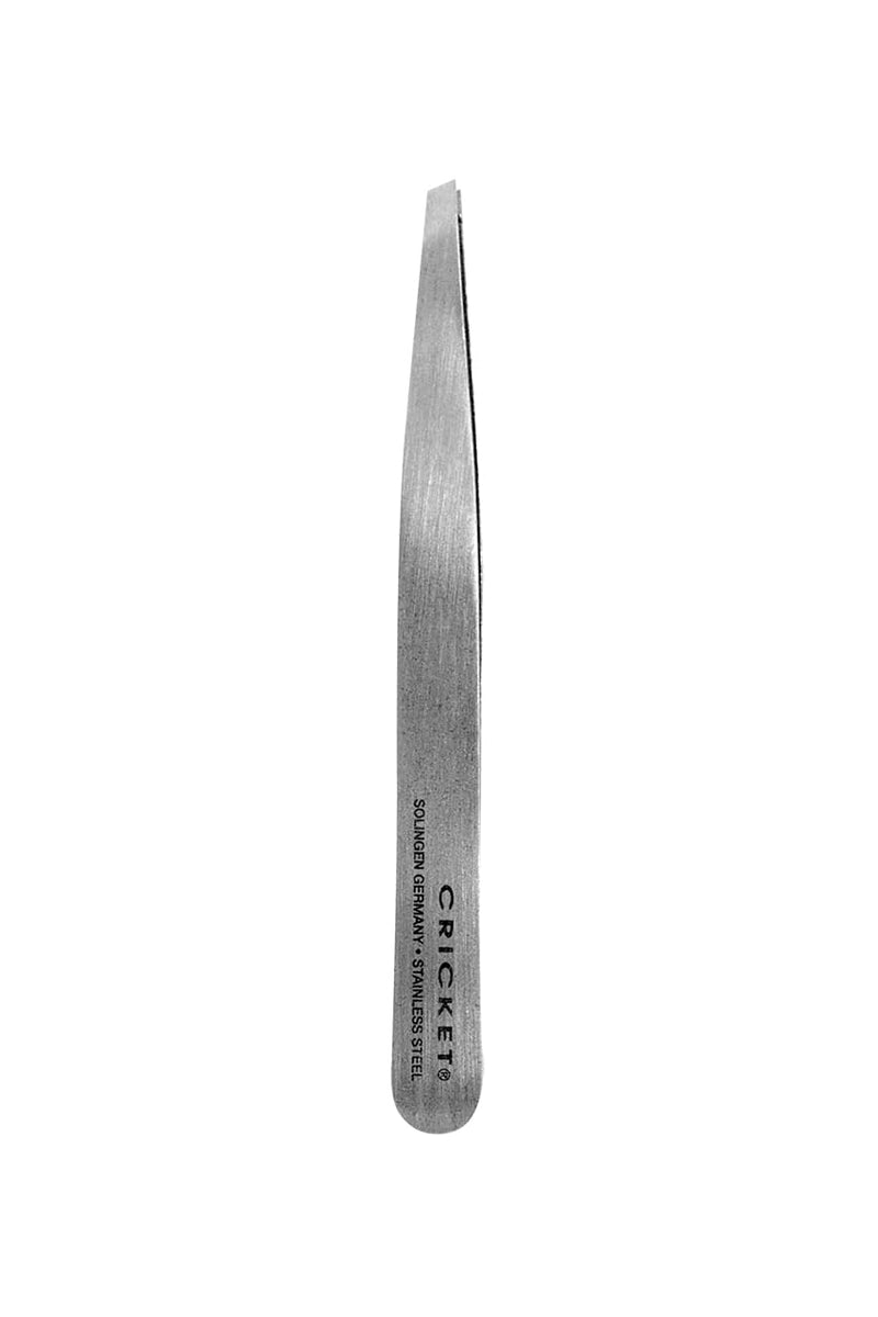 [Australia] - Cricket Beauty Hardware Pro Slant Tweezers - Stainless Steel Hair Removal Tool for Professional Plucking, Eyebrows, Facial Hair, and Ingrown Hair with Superior Grip and Precision Control 