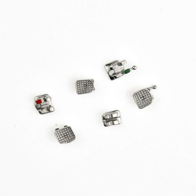 60Pcs Tooth Brace Teeth Model Mini Roth Brackets Roth 022 Slot Bondable with Hook on 347 (60pcs-Black) 60pcs-Black