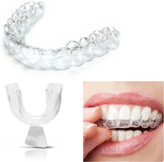 4 Pcs Transparent Mouth Guard Silicone Grinding Guard Teeth Whitening Tray Sleeping Gum Shield for Sports Bruxism Bite Guard,Teeth Grinding Guards Oral Care