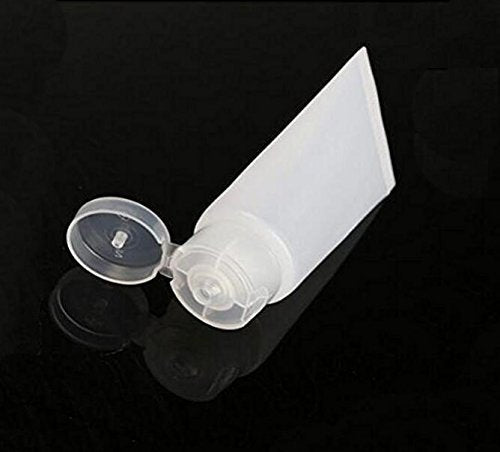 UPSTORE 20PCS Emply Plastic Cosmetic Soft Tube Vial Bottles with Flip Cover Makeup Travel Sample Packing Storage Holder Container for Facial Cleanser(100ml/3.4oz) (Pack of 2) 100 ml (Pack of 2)