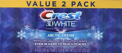 Crest 3d White Fluoride Anticavity Toothpaste Arctic Fresh Value Ea , 4.1 Ounce (2-Pack) 4.1 Ounce (Pack of 2)