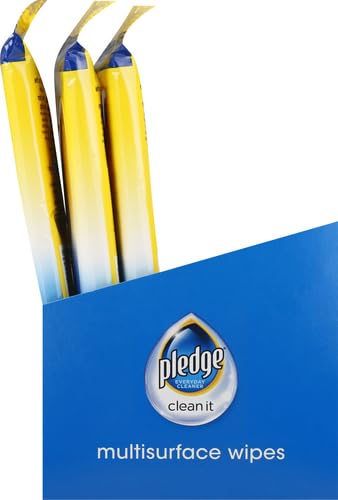 [Australia] - Pledge Multisurface Furniture Polish Wipes, Works on Wood, Granite, and Leather, Cleans and Protects, Fresh Citrus - Pack of 1 (25 Total Wipes) 25 Count (Pack of 1) 
