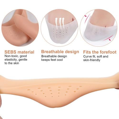 [Australia] - 2 pairs of silicone toe protectors, soft gel toe caps, ballet lace protectors, metatarsal pads, protection for pointe shoes, ballet shoes, high heel pumps 