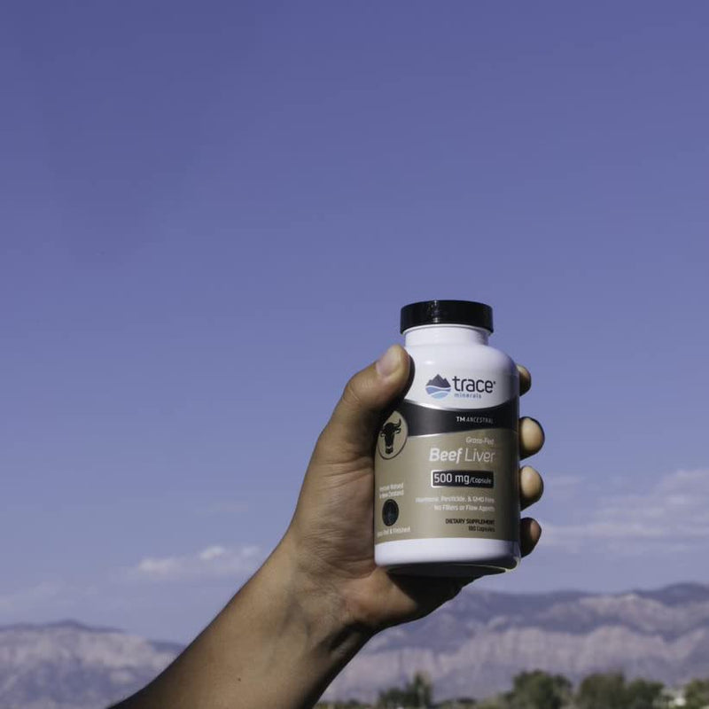 [Australia] - Trace Minerals | Ancestral Beef Liver Capsules (3000mg Bovine Liver) | Pasture Raised, Grass Fed & Finished | Paleo & Keto Friendly | 30 Servings | 180 Count 