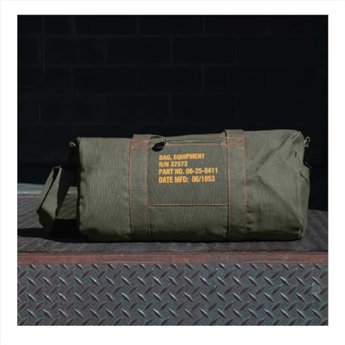 Rothco Canvas Equipment Bag, Heavyweight Cotton Carryall | Vintage-Inspired Duffle, Zippered Compartments, Adjustable Shoulder Strap, Ideal for Storage, Gym & Travel 19 Inches Olive Drab