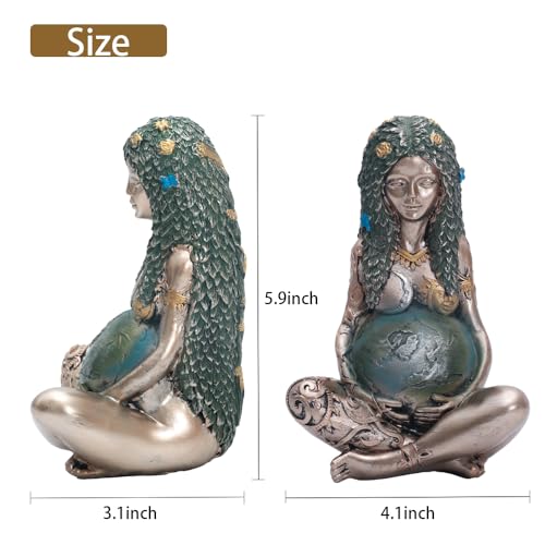 Goddess Statue, Gaia Statue Mother Earth Nature Moon Statues Home Decor