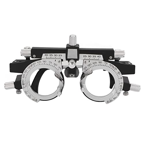 [Australia] - Asixxsix Adjustable Test Frame, Optical Optical Test Lens Frame, Lightweight Alloy Optometry Frame, Eye Optometry Optician PD 48-80mm, Adjustable Temple Length and 