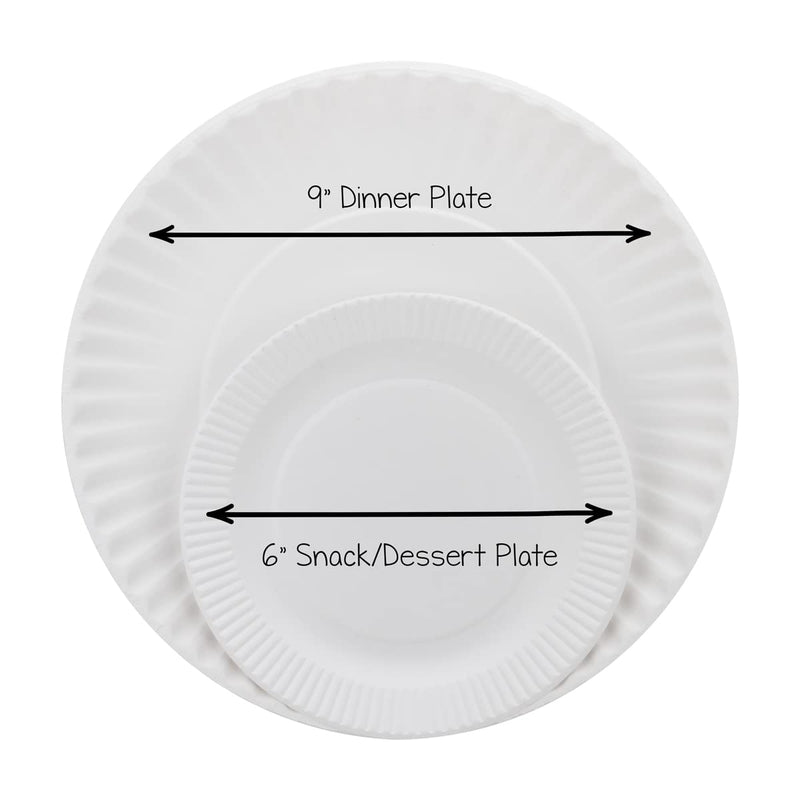[Australia] - Hygloss Products Paper Plates - Uncoated White Plate - Use for Foodware, Events, Activities, Crafts Projects and More - Environmentally Friendly - Recyclable and Disposable - 6-Inches - 100 Pack 6-Inch 100-Pk 