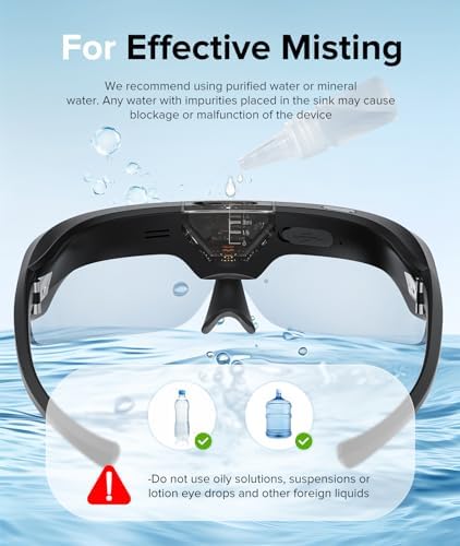 LC-dolida Eyespa Mist Mask Steam Eye Mask for Dry Eyes Heated Eye Care Device Eye Heated Nano Mist Spraye Portable Warm Compress Eyes Mister for Eyelid Eye Skin SPA Eye Steam Relief Dry Eye and Stye black