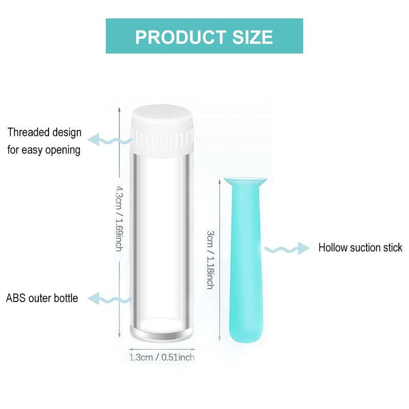 [Australia] - Contact Lens Insertion Aid, Contact Lens Sucker, Silicone Contact Lens Remover, Pack of 4 Contact Lens Inserter Remover with Storage Case for Contact Lenses Hard for Home Travel (Green) 