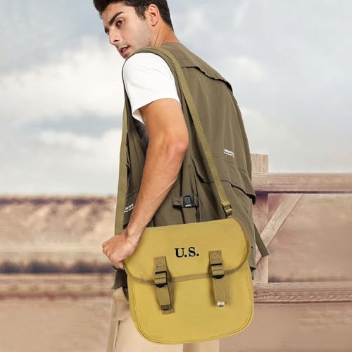 SUNRISING Mens Toiletry Travel Bag ang WW2 US Canvas Messenger Bag