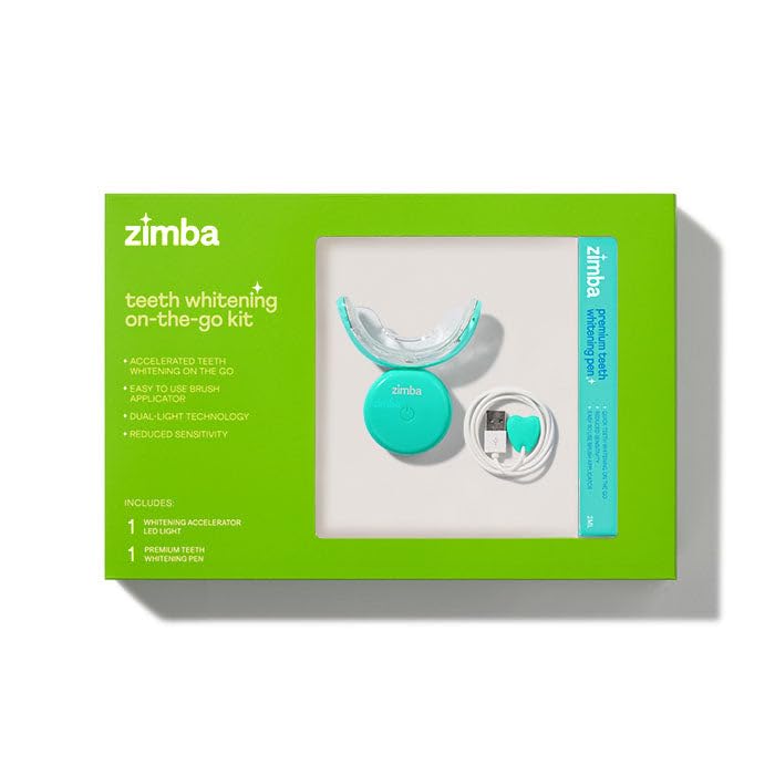 New Zimba Whitening On-The-go Kit | Cordless LED Accelerator Light and Whitening Pen On-The-Go Whitening Kit