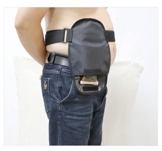 [Australia] - Ostomy bag- Comfortable Colostomy Belt, Support Ostomy Bag Covers, Ostomy Belt for Men and Women - Adjustable Ostomy Support Belt (Black, Adjustable) Black 