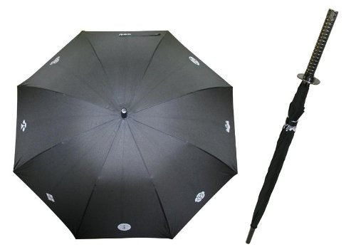KOMESICHI Umbrella Ninja Samurai Sword Style Japanese Japan Anime Mt.Fuji Black