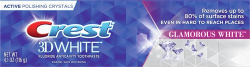 [Australia] - Crest 3D White, Whitening Toothpaste Glamorous White, 4.1 oz Unflavored 4.1 Ounce (Pack of 1) 