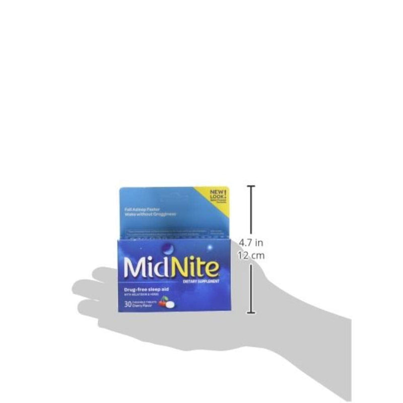 [Australia] - MidNite Sleep Aid for Occasional Sleeplessness, 30 Chewable Cherry Tablets (Value Pack of 2) 