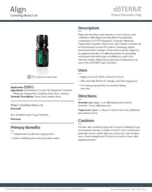 doTERRA Align Oil Centering Blend - 5mL