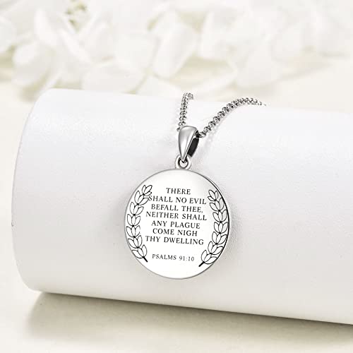 YFN Sterling Silver Patron Saint Necklace for Men Women 01. St Michael Non-personalized
